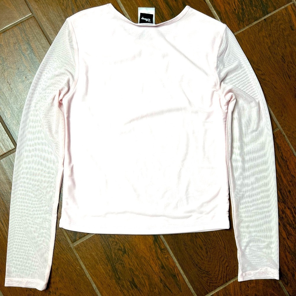 Disney Aristocats Marie Pink Long Sleeve Sheer Top - Picture 5 of 5